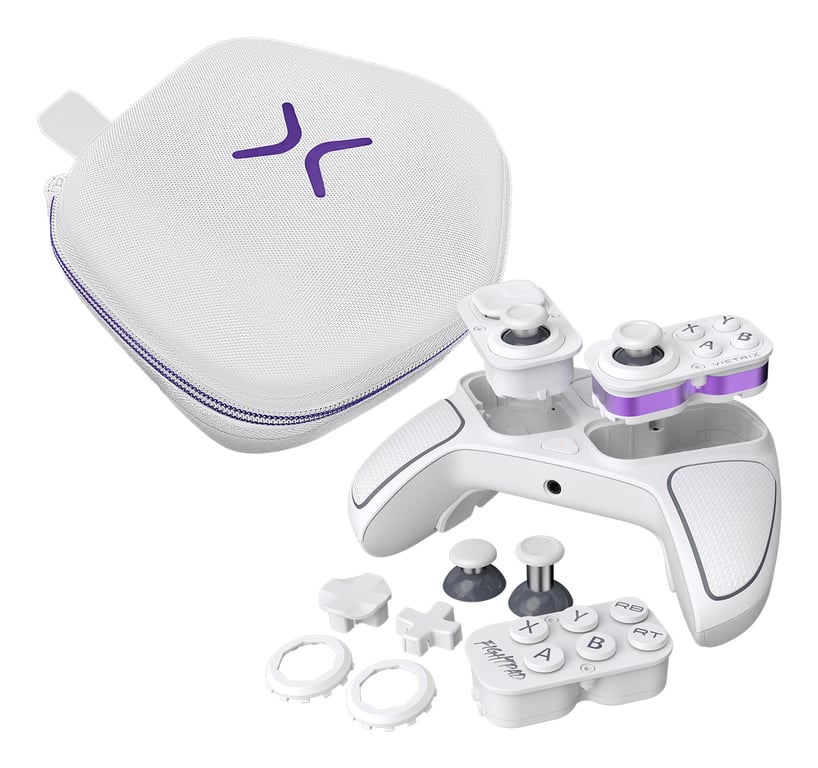 Turtle Beach Victrix Pro BFG Reloaded Blanc Xbox Manette de gaming modulaire sans fil w/Bluetooth, module Fightpad et effet Hall pour Xbox Series X et S, Xbox One et PC - Neuf