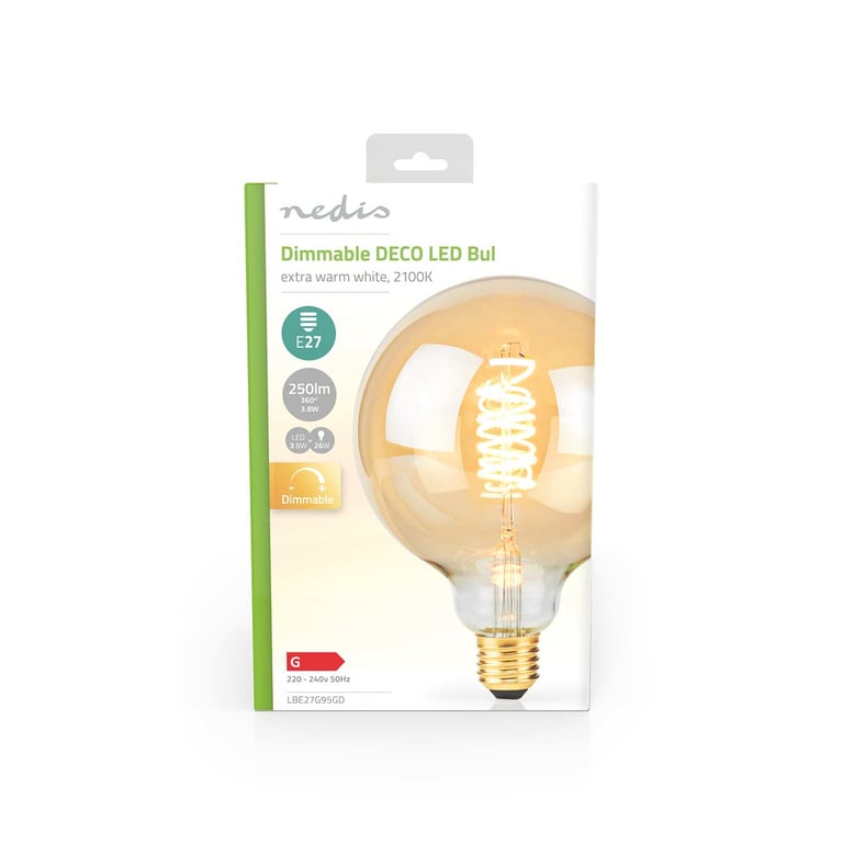 Ampoule LED G95 E27 250 lm 2100 K Style Rétro Dimmable Dorée Neuf - vue 5