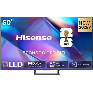 Televisor Hisense 50A7S 50 pulgadas QLED 4K Smart TV Negro AirPlay 2 Dolby Atmos HDR