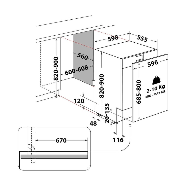 Lave vaisselle Whirlpool WH4IFC14BN6S Entièrement intégré 14 couverts - vue 2
