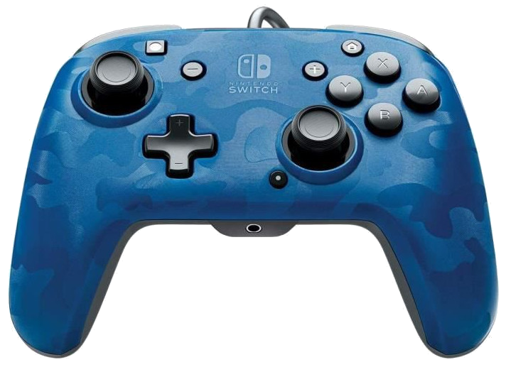 PDP Afterglow Manette Filaire Camouflage Bleu Pour Nintendo Switch - Licence Officielle