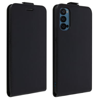 Funda Oppo Reno 4 Protector con Tapa Vertical y Tarjetero – Negro