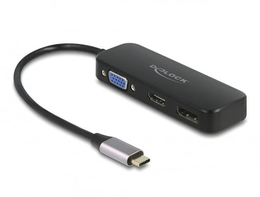 Delock Adattatore USB di tipo C a VGA / HDMI / DisplayPort 4K 60 Hz