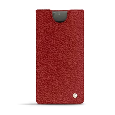 Pochette cuir Samsung Galaxy Note10 -  - Rouge - Cuir grainé
