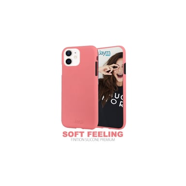 JAYM - Custodia in silicone rosa Soft Feeling per Apple iPhone 13 Pro Max - Finitura in silicone - Ultra Soft Touch
