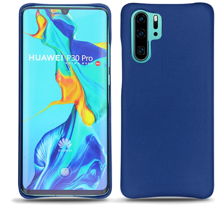 Coque cuir Huawei P30 Pro - Coque arrièreBleu