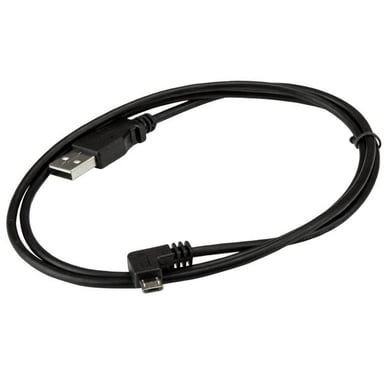 StarTech.com Cavo di ricarica e sincronizzazione Micro USB da 1 m - Da USB-A a Micro-B ad angolo retto - M/M - 0,25 mm²