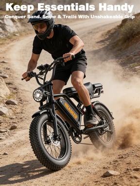 Bicicleta Eléctrica HEADEER BK20 - Motor 750W Batería 48V20AH 20'' Freno de Disco - Negro