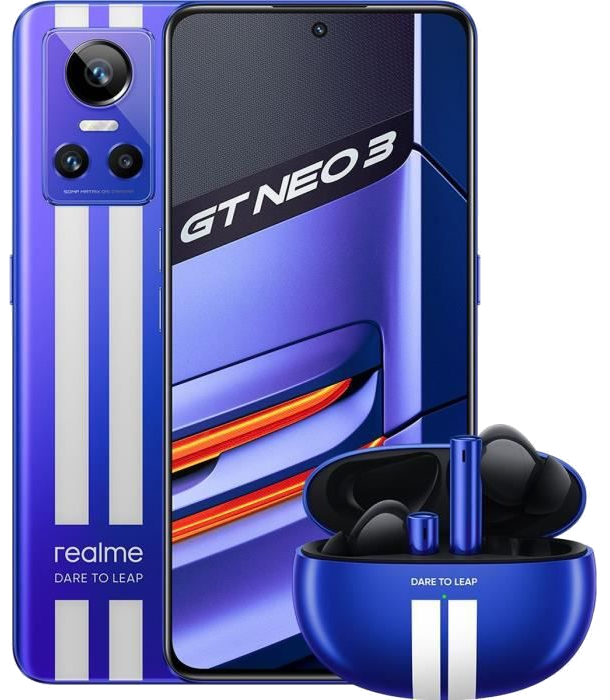 REALME GT NEO3 256 Go Bleu, Débloqué + Buds Air 3 Bleu