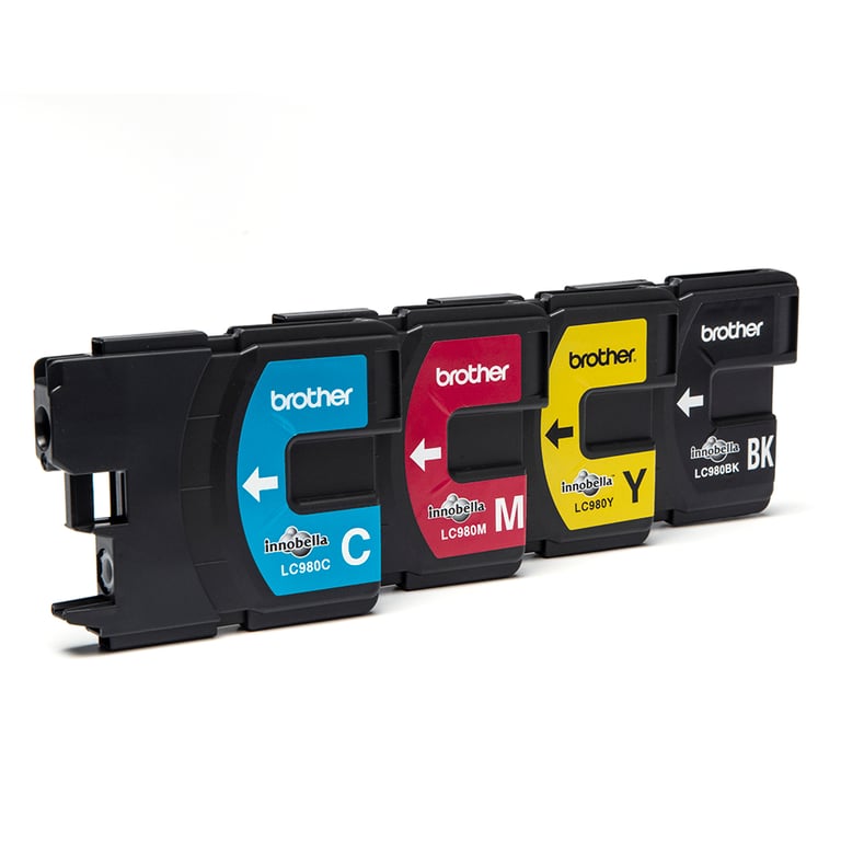 Brother LC980 Cartouche d'encre Cyan Jaune - vue 3