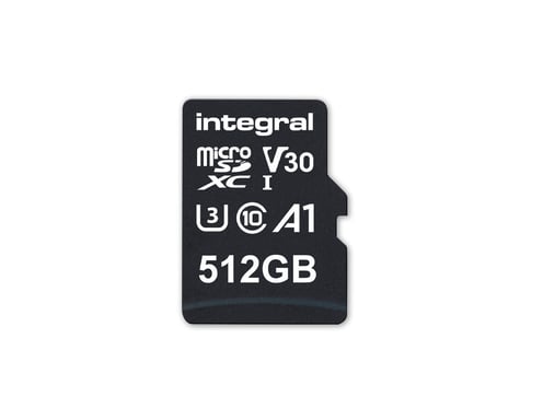 Integral INMSDX512G-100V30 memoria flash 512 GB MicroSDXC UHS-I (512GB MICRO SDXC UHS-1 U3 CL10 V30 A1 UP TO R-100 MBS INTEGRAL)