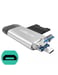 Altadif ALTSDREADER3IN1 Lettore di schede di memoria USB Tipo-A/USB Tipo-C/Micro-USB Bianco