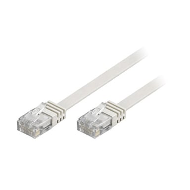 Deltaco TP-620V-FL cavo di rete Bianco 20 m Cat6 U/UTP (UTP)