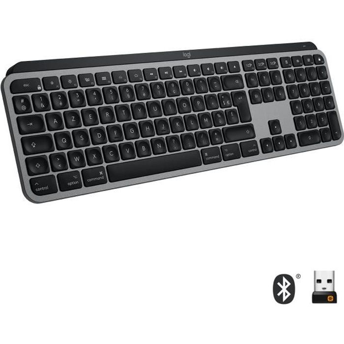 Logitech MX Keys Teclado Inalambrico Retroiluminado Para Mac IPad Gris