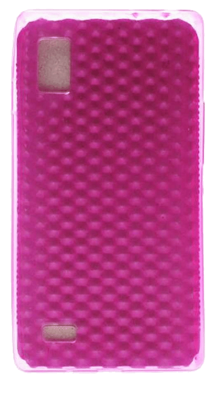 Coque silicone unie compatible Givré Rose LG Optimus L9