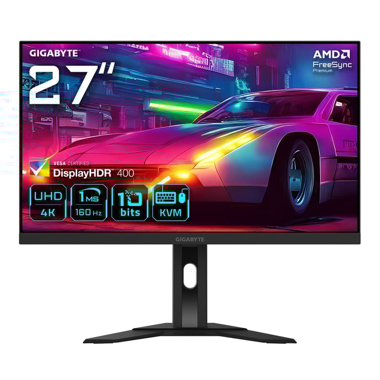 GIGABYTE M27UA 27 Moniteur de jeu UHD 3840 x 2160 160Hz 1ms 400 cdm² FreeSync Premium HDR prêt HDMI 2.1 DisplayPort 1.4 Neuf