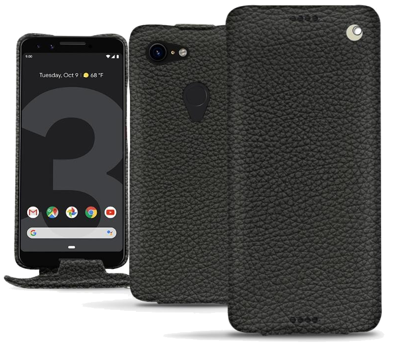 Housse cuir Google Pixel 3 - Rabat verticalNoir