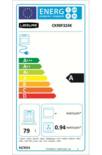 Leisure Cookmaster CK90F324K Cuisinière four à deux étages pose libre largeur : 90 cm profondeur : 60 cm hauteur : 90 cm avec système auto nettoyant - vue 4