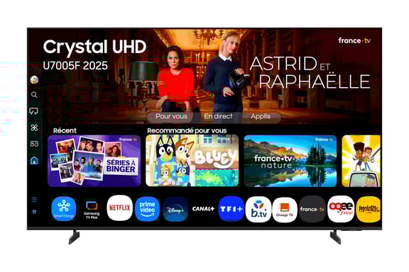 Samsung TV Crystal UHD 43'' U7005F 2025, 4K, Smart TV
