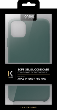 Coque en Gel de Silicone Doux pour Apple iPhone 11 Pro Max, Vert Mousse