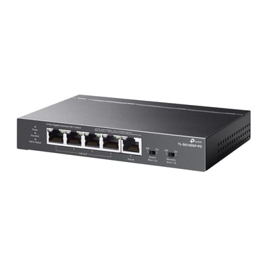 TP-Link TL-SG1005P-PD commutateur réseau Gigabit Ethernet (10/100/1000) Connexion Ethernet, supportant l'alimentation via ce port (PoE) Noir