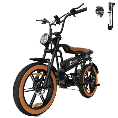 Vélo électrique - EVERCROSS EK30 - Pneu 20 pouces - Transmission 7 vitesses Batterie Amovible - Orange