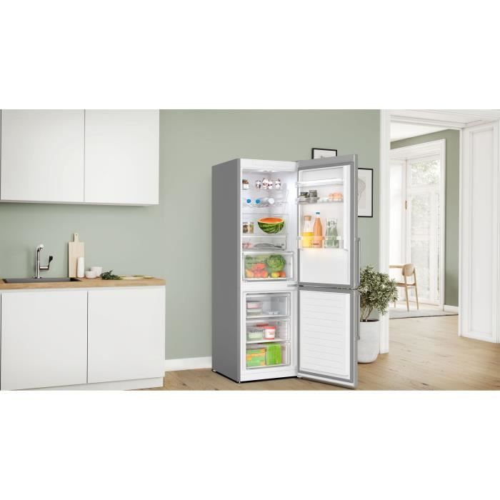 Bosch KGN367ICT Série 4 Réfrigérateur combiné pose libre 321 186 x 60 H x Inox anti trace de doigts - vue 6
