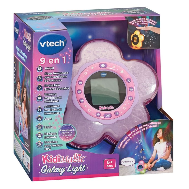 Radio réveil Vtech Kidimagic Galaxy Light Rose - Neuf
