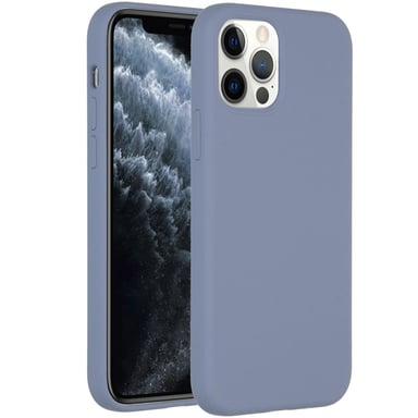 Accezz Coque Liquid Silicone pour Apple iPhone 12 (Pro) - Lavender Gray