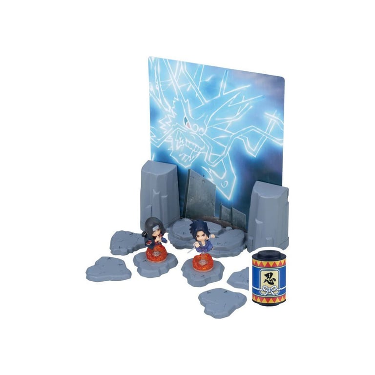 Epoch Jeu de duel GAMES Naruto Shippuden Sasuke vs Itachi avec plateau et 2 figurines Multicolore