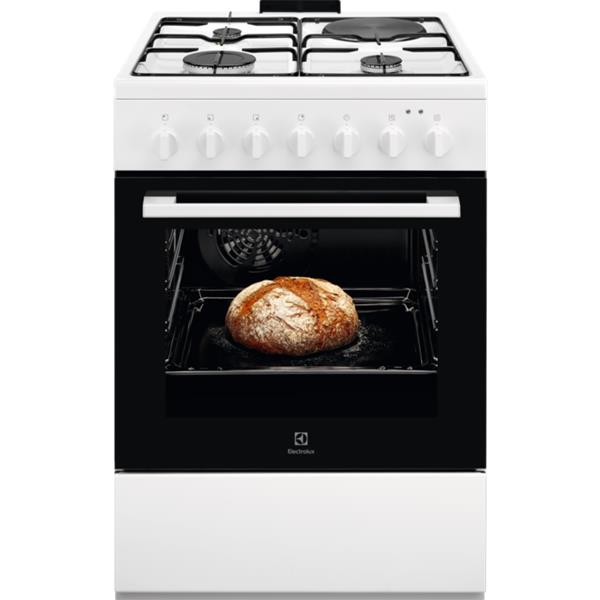 ELECTROLUX cuisinière mixte 3+1 four catalyse LKM624022W - vue 8