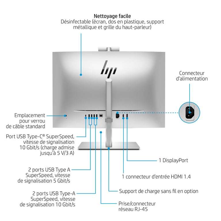 HP 840 G9 Argent Reconditionné - vue 3