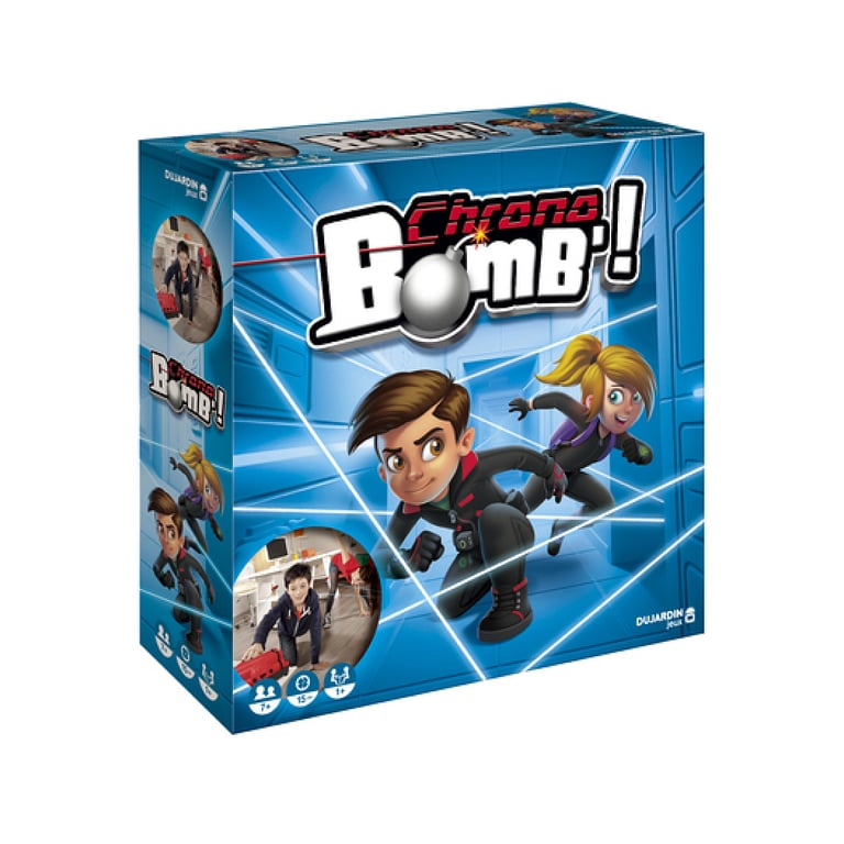 Dujardin – Chrono Bomb – Jeu de société Amusant pour enfant – Jeu d’action – PArcours d'agilité Evitez les lasers pour désamorcer la bombe – Compte à rebours A jouer seul ou entre Amis – Dès - vue 2