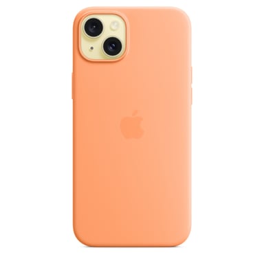 Funda de silicona con MagSafe para iPhone 15 Plus Naranja Sorbete