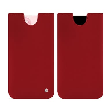 Pochette cuir Apple iPhone 15 -  - Rouge - Cuir lisse