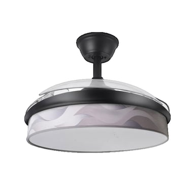 Ventilador de techo Fabrilamp dc moda 72W negro/gris
