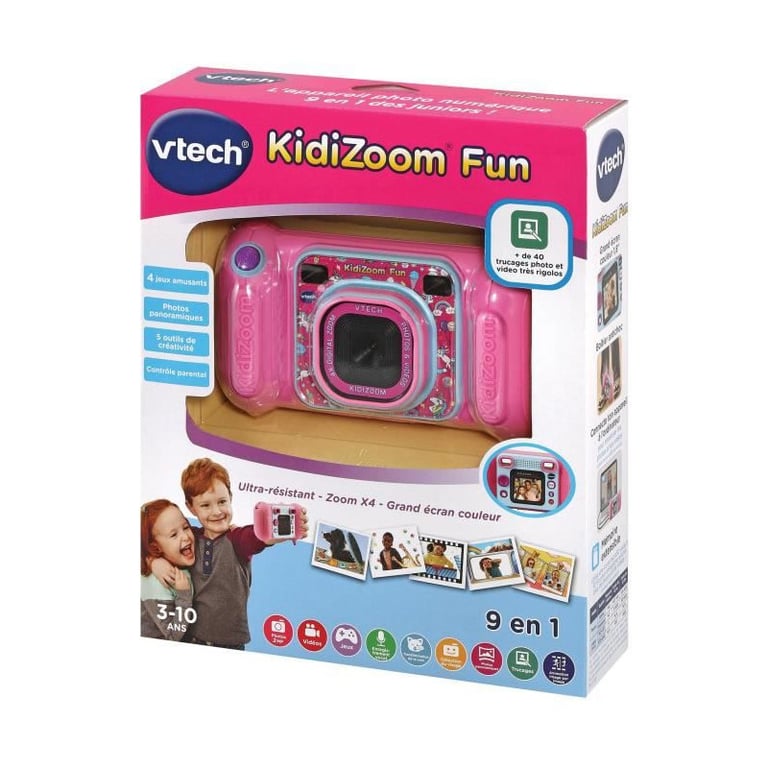 Appareil photo enfant Kidizoom Fun Rose de Vtech avec garantie de 2 ans - Neuf