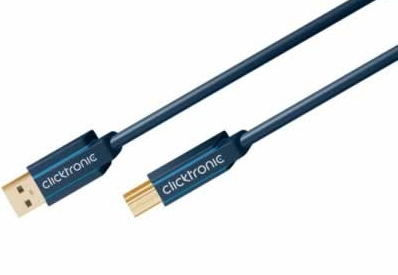 ClickTronic 1.8m USB3.0 A - B m/m cable USB USB 3.2 Gen 1 (3.1 Gen 1) 1,8 m USB A USB B Azul