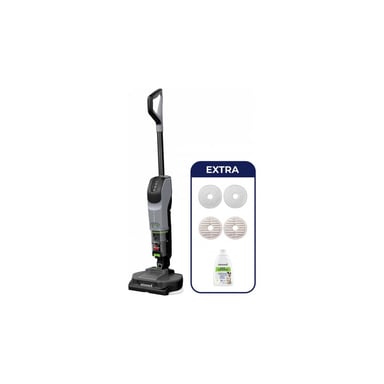 Aspirateur-balai et serpillière sans fil BISSELL SpinWave + Vac Pet Pro 3898N Cyclonique 70 min Noir Gris