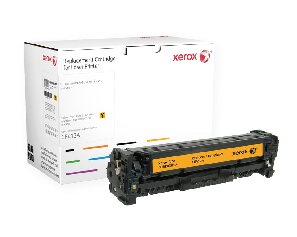 Xerox Jaune cartouche de toner équivalent à : HP CE412A pour LaserJet Pro 300 color M351a 300 color MFP M375nw 400 color M451 400 color MFP M475