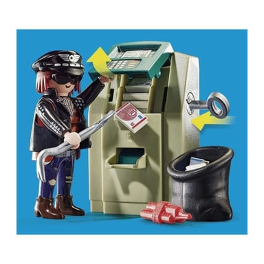 PLAYMOBIL - 70572 - Police Policier avec moto et voleur