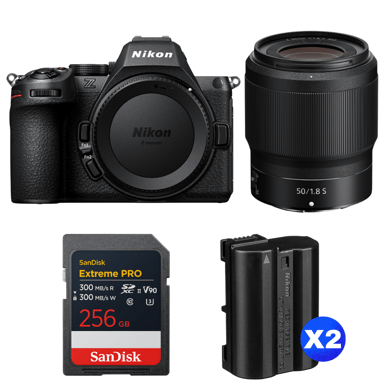Appareil photo hybride Nikon Z5 II + 50mm f/1.8 S + 1 SanDisk 256GB Extreme PRO UHS-II + 2 Nikon EN-EL15c + Ebook ''20 astuces pour des images qui claquent''