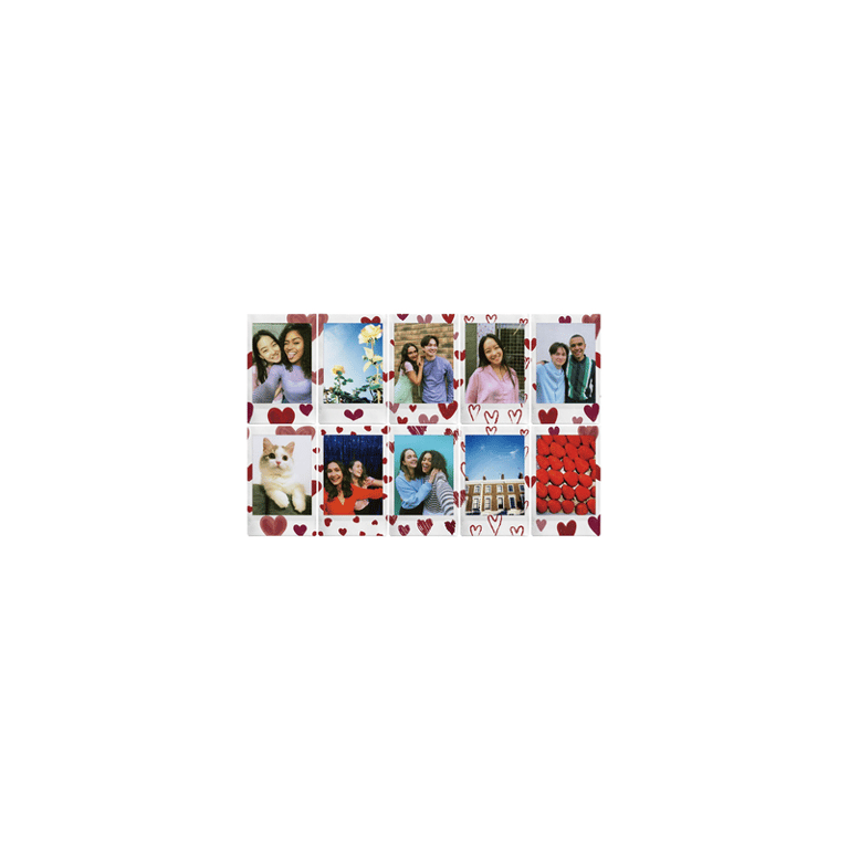 Pack de 10 photos Fujifilm Instax Mini Heart Sketch - vue 3