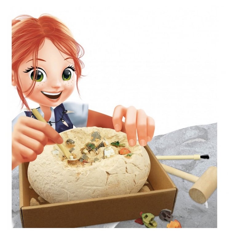 Kit de fouille Mega Dino avec œuf géant de 20 cm et 4 puzzles de dinosaures Neuf - vue 2