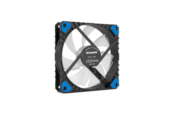 NOX H-FAN PRO LED BLUE Carcasa del ordenador Ventilador 12 cm Negro 1 pieza(s)