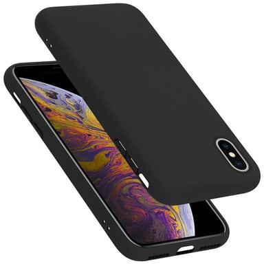 Coque pour Apple iPhone X / XS en LIQUID BLACK Housse de protection Étui en silicone TPU flexible