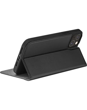 DBRAMANTE1928 Funda con cierre para Iphone 14 Plus Modelo Oslo en piel vegana con tarjetero Negro