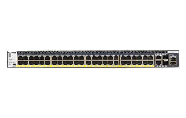 NETGEAR M4300-52G-PoE+ 550W PSU Géré L2/L3/L4 Gigabit Ethernet (10/100/1000) Connexion Ethernet, supportant l'alimentation via ce port (PoE) 1U Noir - Neuf