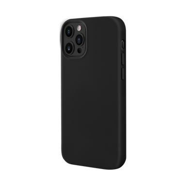 Coque en Gel de Silicone Doux pour iPhone 12/12 Pro, Noir satin