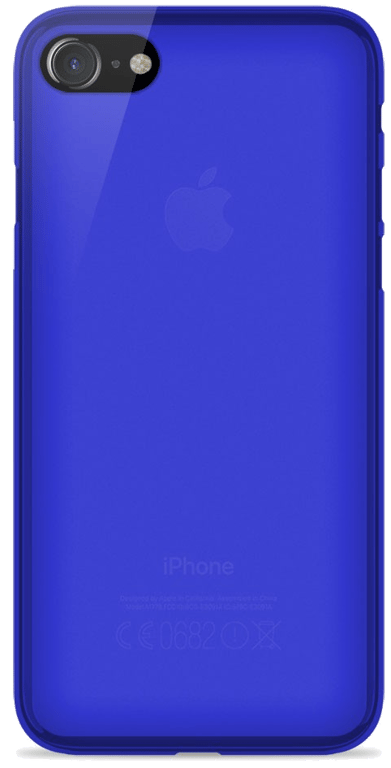 Coque silicone unie compatible Givré Bleu Apple iPhone 7 Plus iPhone 8 Plus